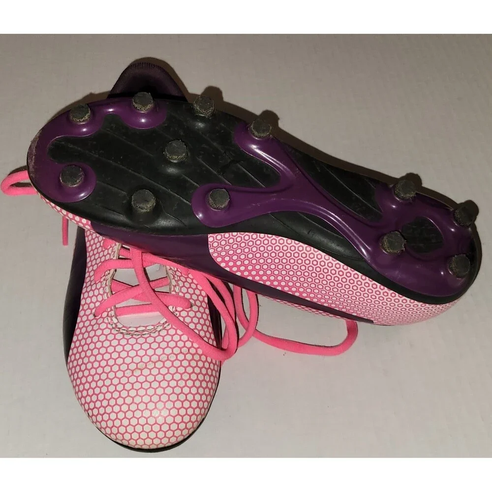 PUMA Youth Soccer Cleats Pink/Black/Purple US 4